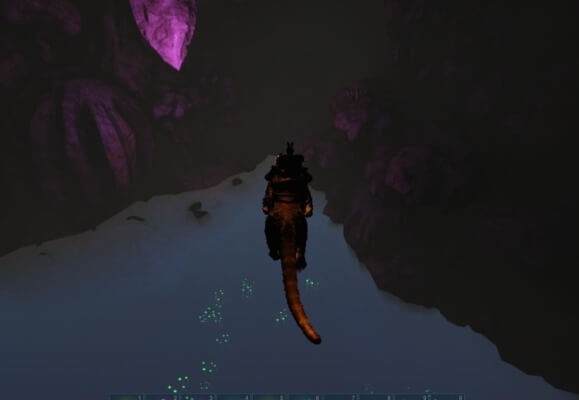 盗んだ後は水中へジャンプ