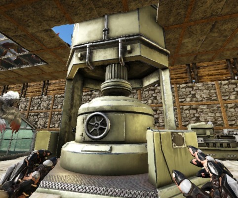 2階に出した工業炉