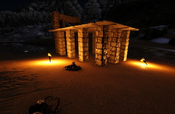 松明2個置き 松明2個置き