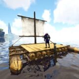 いかだで大海原