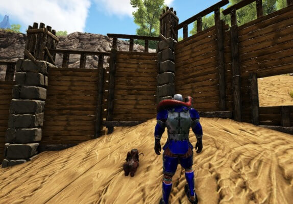 フェンス土台と壁