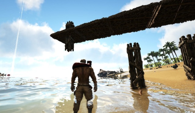 天井にぶっ刺した柱