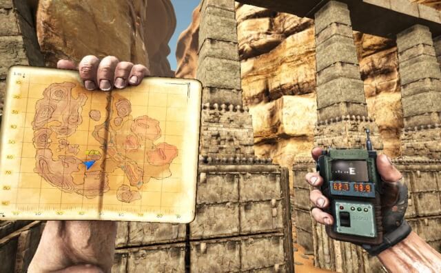 砂漠の割れ目入口の座標