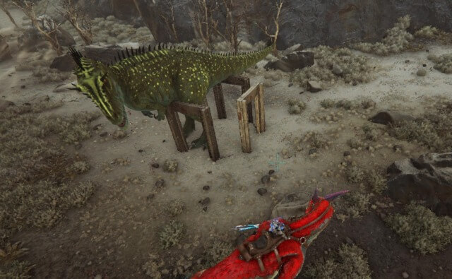 トラップに捕らえたカルカロドントサウルス