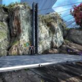 金属のエレベーターレールと足場