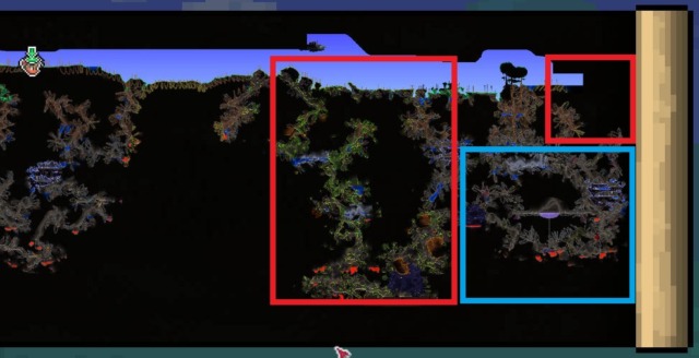 エーテルバイオームが生成される場所